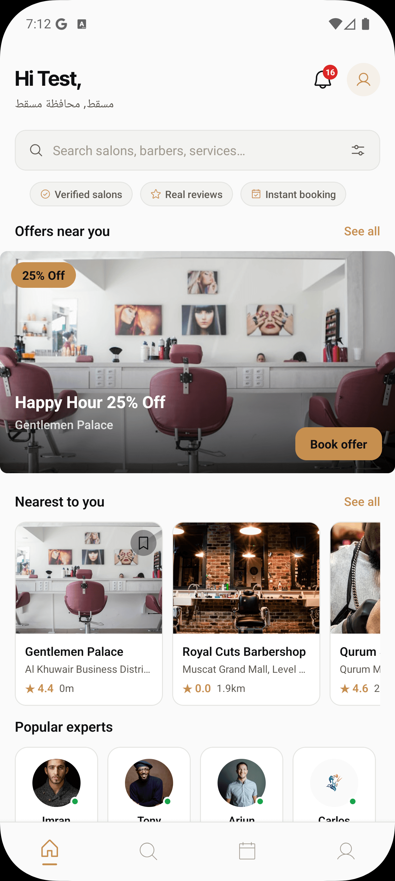 A pocket version of your booking history.
